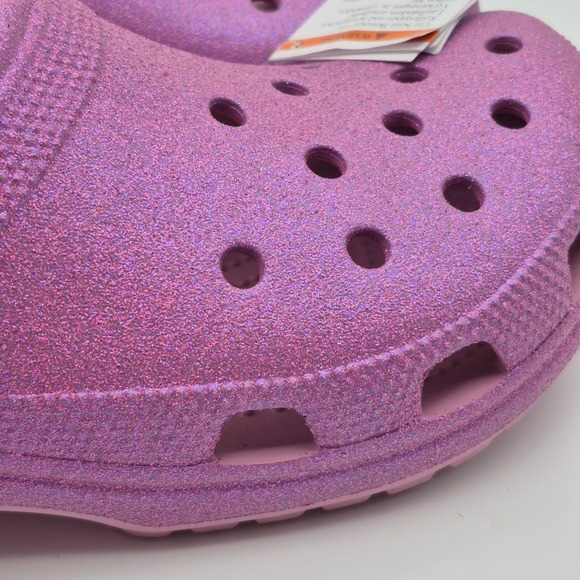 Crocs Classic Clogs Iridescent Glitter Hydrangea Women's Size 7 Shoes Purple - Picture 12 of 12